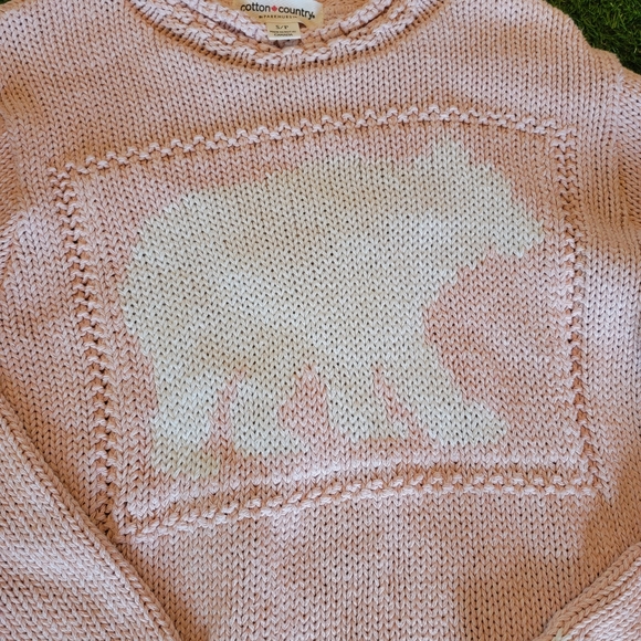 Parkhurst Pink Sweater with Bear Design S/P - Picture 3 of 6